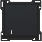 Niko centraalplaat voor enkelvoudige schakelaar of drukknop met transparant venstertje - Intense Matt Black (161-60005)