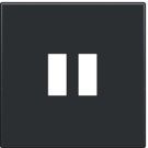 Niko centraalplaat voor dubbele USB-A-lader - Intense Matt Black (161-68001)
