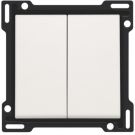 Niko centraalplaat voor wissel/wisselschakelaar, serieschakelaar + dubbele wip drukknop NO of NC - Orginal White (101-61505)