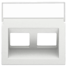 Niko centraalplaat data 2x RJ45 schuine uitgang white coated (154-65400)