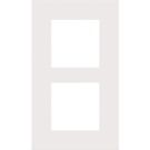 Niko tweevoudige afdekplaat 60mm centerafstand - Pure Steel White (154-76200)