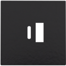 Niko centraalplaat voor USB A en C-lader - Pure Bakelite Piano Black (200-68002)