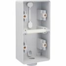 Niko Hydro waterdicht tweevoudige verticale opbouwdoos - leeg met 1x M20 ingang - grijs (700-84201)