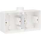 Niko Hydro waterdicht horizontale opbouwdoos - leeg 2-voudig met 1x M20 ingang - Alpinwit IP55 (701-84801)