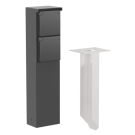 Niko Hydro waterdicht tuinpaal met grondpin met tweevoudig stopcontact met penaarde 16A 250V met insteekklemmen - zwart (761-36625)