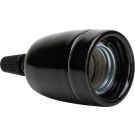 Kopp lamphouder E27 porselein met trekontlasting zwart (210405017)