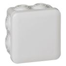 Legrand PLEXO aftakdoos 7 kabelinvoeren membraan klikdeksel 80x80x45mm IP55 - grijs (92012)