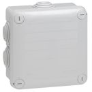 Legrand PLEXO aftakdoos IP55 7 kabelinvoeren membraan schroefdeksel 105x105x55mm grijs (92022) - per 5 stuks