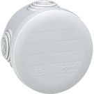Legrand PLEXO aftakdoos rond IP55 4 kabelinvoeren membraan klikdeksel 70mm doorsnede 45mm hoog grijs (92002)