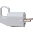 Kopp stekker met randaarde kunststof 7/VII zij-invoer met uitrekoog - wit (170313001)