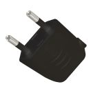 Kopp stekker Euro kunststof, 2,5A zij-invoer 2-pack - zwart (177015001)