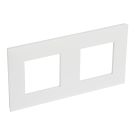 Legrand afdekplaat stopcontact 2-voudig 71mm centerafstand horizontaal - Valena Next Wit Opaal (741102)