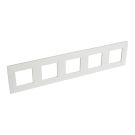 Legrand afdekplaat stopcontact 5-voudig 71mm centerafstand horizontaal - Valena Next Wit Opaal (741105)