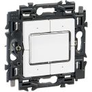 Legrand 4-voudig compacte drukknop volledig apparaat met wip 230V met steekklemmen en spanklauwen - Valena Next Wit Opaal (741553)