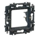 Legrand houder voor 2 modules 27 mm met spanklauwen en werfbescherming - Valena Next/ Mosaic zwart (670635)