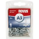 Novus popnagel A3 Ø3x6mm aluminium per 70 stuks (045-0028)