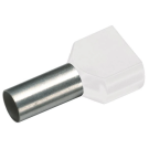 Cimco twin adereindhuls geïsoleerd 2x0,5mm² hulslengte 8mm wit DIN - 100 stuks (187702)