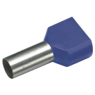 Cimco TWIN adereindhuls geïsoleerd 2x2.5mm2 hulslengte 10mm blauw - per 100 stuks (187709)