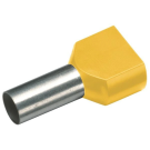 Cimco TWIN adereindhuls geïsoleerd 2x6mm2 hulslengte 14mm geel - per 100 stuks (187712)