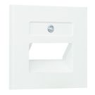 EMhub Quadro55 (by Kopp) centraalplaat netwerkaansluiting UTP schuin geschikt voor 1-2 aansluitingen - zuiver wit mat (4088044)