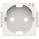 Niko centraalplaat voor geconnecteerd stopcontact met randaarde en kinderbeveiliging met Zigbee - Niko Home Control - Orginal White (101-66930)