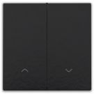 Niko afwerkingsset voor 2-voudige elektronische rolluikschakelaar - Niko Home Control - Piano Black (200-31006)