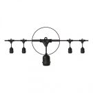 Bailey lichtsnoer 15 fittingen E27 hangend 2x1,5 mm2 15 meter IP44 - zwart (143417)