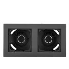 Gira opbouwbehuizing, compleet met afdekplaat en adapter K/P25 2-voudig zwart (106209)