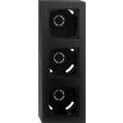 Gira opbouwbehuizing, compleet met afdekplaat en adapter K/P25 3-voudig zwart mat (106309)