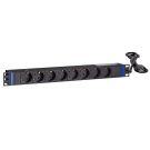 19 inch 8-voudige stekkerdoos met C14 stekker - zwart (DS-8PDU-C14)