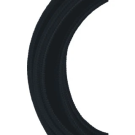 Bailey textielsnoer 3 meter 2x0.75 mm2 - zwart (139672)