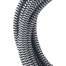 Bailey textielsnoer 3 meter 3x0.75 mm2 - zwart/wit (139752)