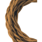 Bailey textielsnoer 3 meter 2x0.75 mm2 - metallic goud gedraaid (140314)