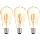 Bailey LED lamp filament peer E27 3W 300lm warm wit 2200K - 3 stuks (142724)