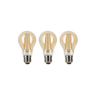 Bailey LED lamp filament peer E27 8W 710lm warm wit 2200K dimbaar - 3 stuks (145414)