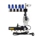 Magnum Basic Staal vloerverwarming verdeler 5 groeps incl A-label pomp (W40005)