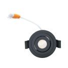 LED Republic waterdichte inbouwspot klein zwart 4W 280lm 2700K IP44 zaagmaat Ø53mm - diameter 61