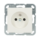 Gira stopcontact met aardingspen - Systeem 55 zuiver wit mat (448527)