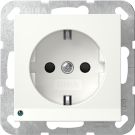 Gira stopcontact met randaarde en led-licht - systeem 55 zuiver wit (417003)