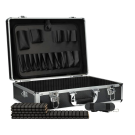 Kreator aluminium koffer met sloten en schouderriem 460x155x330mm zwart (KRT640102B)