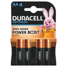 Duracell Optimum alkaline batterijen AA 1,5V - verpakking 4 stuks (D137486)