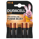 Duracell Plus alkaline batterijen 100 AA 1,5V - verpakking 4 stuks (D140851)