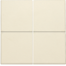 Niko afwerkingsset voor viervoudige elektronische schakelaar of drukknop, creme