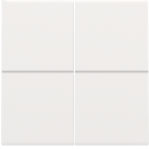 Niko afwerkingsset voor viervoudige elektronische schakelaar of drukknop - White Coated (154-31008)