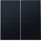 Niko afwerkingsset voor viervoudige elektronische schakelaar of drukknop, zwart