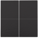 Niko afwerkingsset voor viervoudige elektronische schakelaar of drukknop, piano black coated