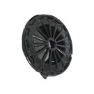 WEHA retro rooster rond Ø125mm - aluminium zwart (20800125 ZW)