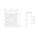 WEHA retro rooster vierkant Ø100mm - aluminium zwart (20801100 ZW)