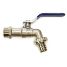 kogelkraan messing verchroomd slangwartel 3/4