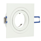 Yphix inbouwspot vierkant kantelbaar wit GU10 zaagmaat Ø80mm - diameter 93mm (50114321)